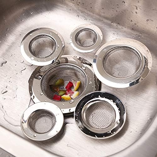 2 Paquete - 2.13" Top / 1" Canasta - Malla para Depósito de Lavabo, Baño, Utilidad, Lavadero, RV miniatura 6