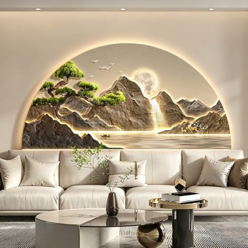 Décoration Murale LED Salon Tableau Paysage Lumineux pour une Ambiance de Chambre Cosy