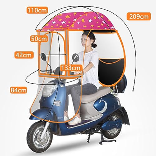 Funda impermeable para scooter de movilidad, totalmente cerrada con tiras reflectantes y bolsillos de almacenamiento, protección ajustable para todo tipo de clima