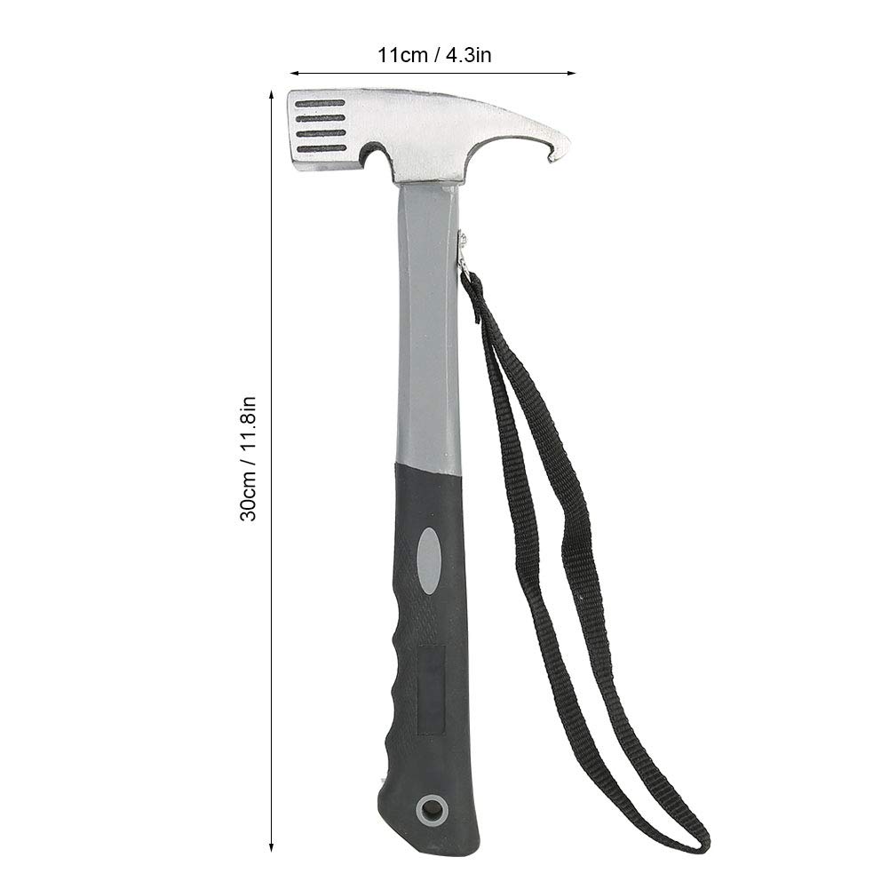Marteau De Camping avec Crochet,Marteau de Tente en Aluminium Multifonctionnel de Camping de Mallet,Maillet De Camping en Plein Air Marteau De Piquet De Tente,Tente De Camping Maillet Marteau Gadget