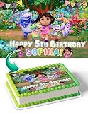 Generic Dora 2024 Edible Cake Image Topper Birthday Cake 1/4 Sheet