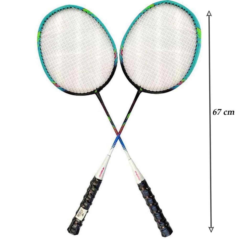 Vetrineinrete® Racchette da Badminton con Borsa Racchetta con Impugnatura Antiscivolo per Allenamento Sport Giochi 06011