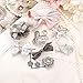 QUMY Dog Hair Clips Mixed Styles Varies Patterns Bows Pet Hair Accessories Grooming Product Hair Clips for Little Girls, 10 Piece (Grey)