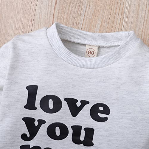 Toddler Baby Girl Boy Letter Graphic Pullover Sweatshirt Crewneck Long Sleeve Shirt Top Warm Fall Winter Clothes2