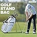 Findway 14 Way Golf Stand Bag, Lightweight Golf Bag with Stand for Men Women, Golf Club Carry Bag with Dual Strap, Full Length Dividers, Multiple Pockets, Golf Ball Holder, Rain Cover Hood