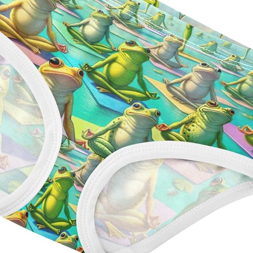 Cotton Girls Underwear Toddlers Funny Frogs Green Panties for Girl Animals Briefs Kids Undies 2t4