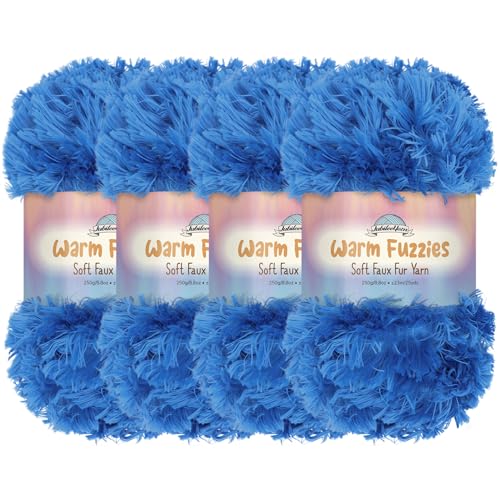 JubileeYarn Warm Fuzzies Yarn - Sapphire - 4 Skeins