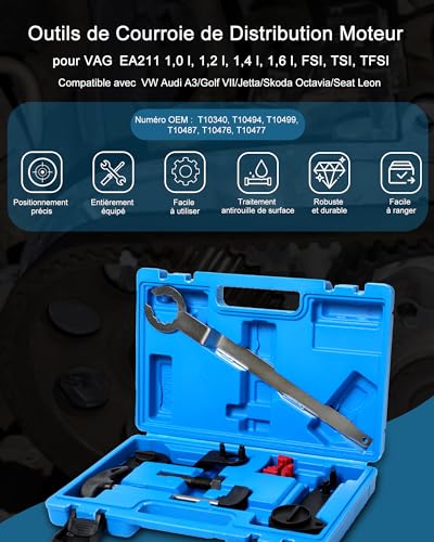 Outil calage arbre a came EA211 pour resoudre decalage courroie VW