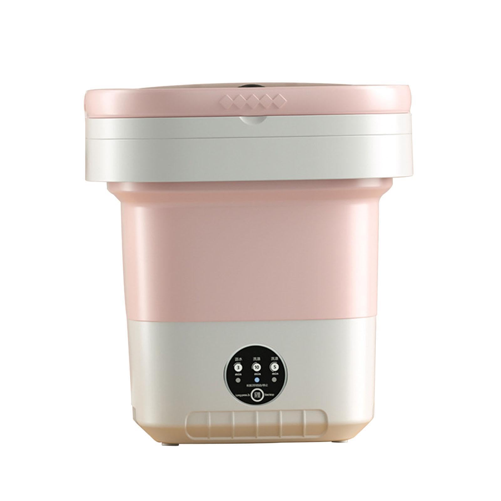 ATORSE Foldable Washing Machine Portable Washing Machine for Apartment Dorm Laundry Pink
