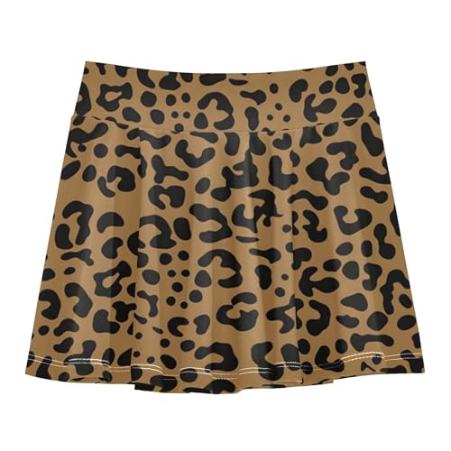 Girls Athletic Skirt with Shorts Flowy Scort Skirt Little Girl Kids Pleated Tennis Skirt with Pockets