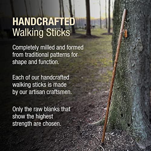 image for Brazos Handcrafted Wood Walking Stick, Twisted Oak, Traveler Style, fo