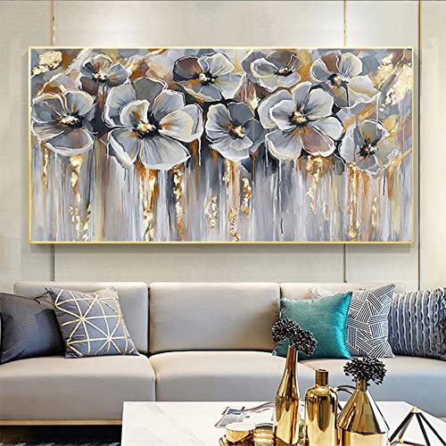 Toile peinture murale paysage extérieur 80x160 cm pour salon