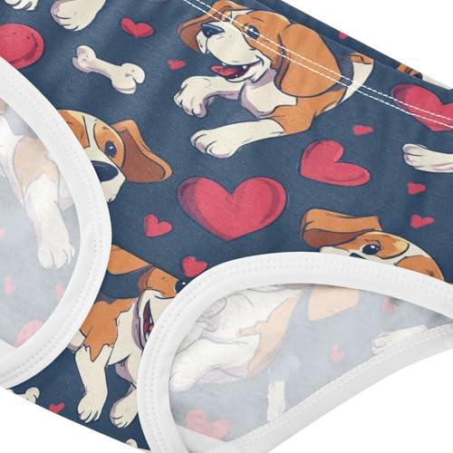 Wusikd Beagle Dogs Girls' Underwear Cotton Cartoon Girls Briefs Soft Toddler Underwear 2T4