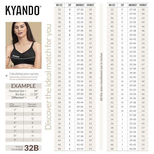 Image of KYANDO Women's Wire Free Non Padded Super Support Bra for Everyday /Regular Wear