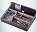 Valet Tray Charging Station for Apple Android devices & Accessories.Desk dresser bedside stand tabletop nightstand Drawer. Holds jewelry keys phone wallet watch etc. Organize with leather look. Buxton