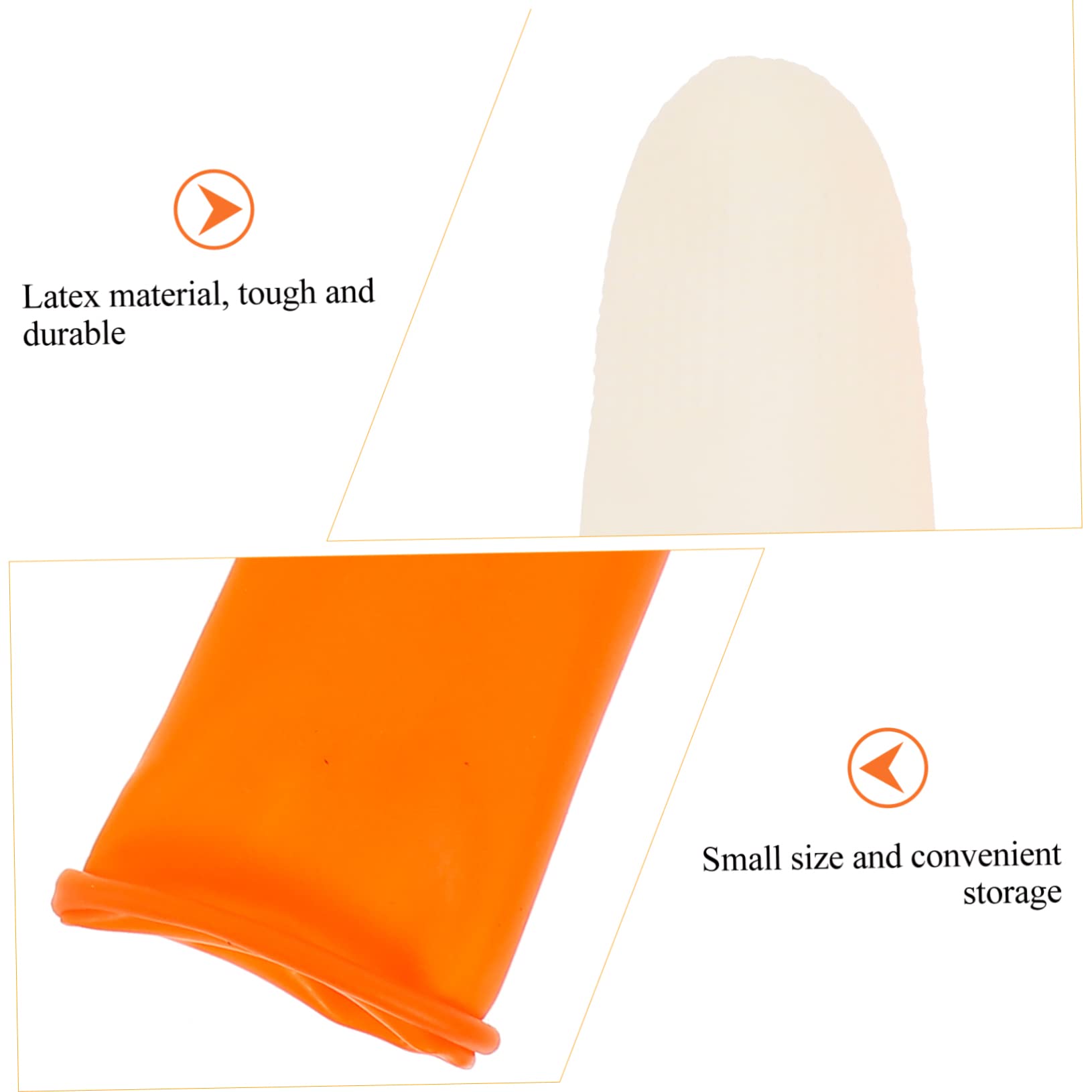 FOMIYES Finger Protectors for Wounds Gaming 200pcs Latex Fingertips Cut-Resistant