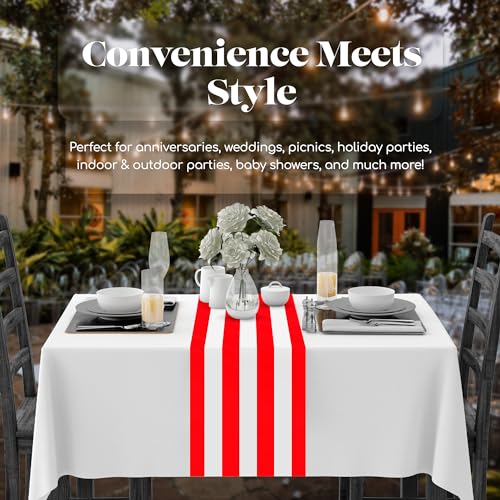 Grandipity Patriotic Flag Theme 12 Pack Premium Disposable Plastic Table Runner 14 X 108 Inch. Table Runner For Dinner Parties & Events By Grandipity thumb #2