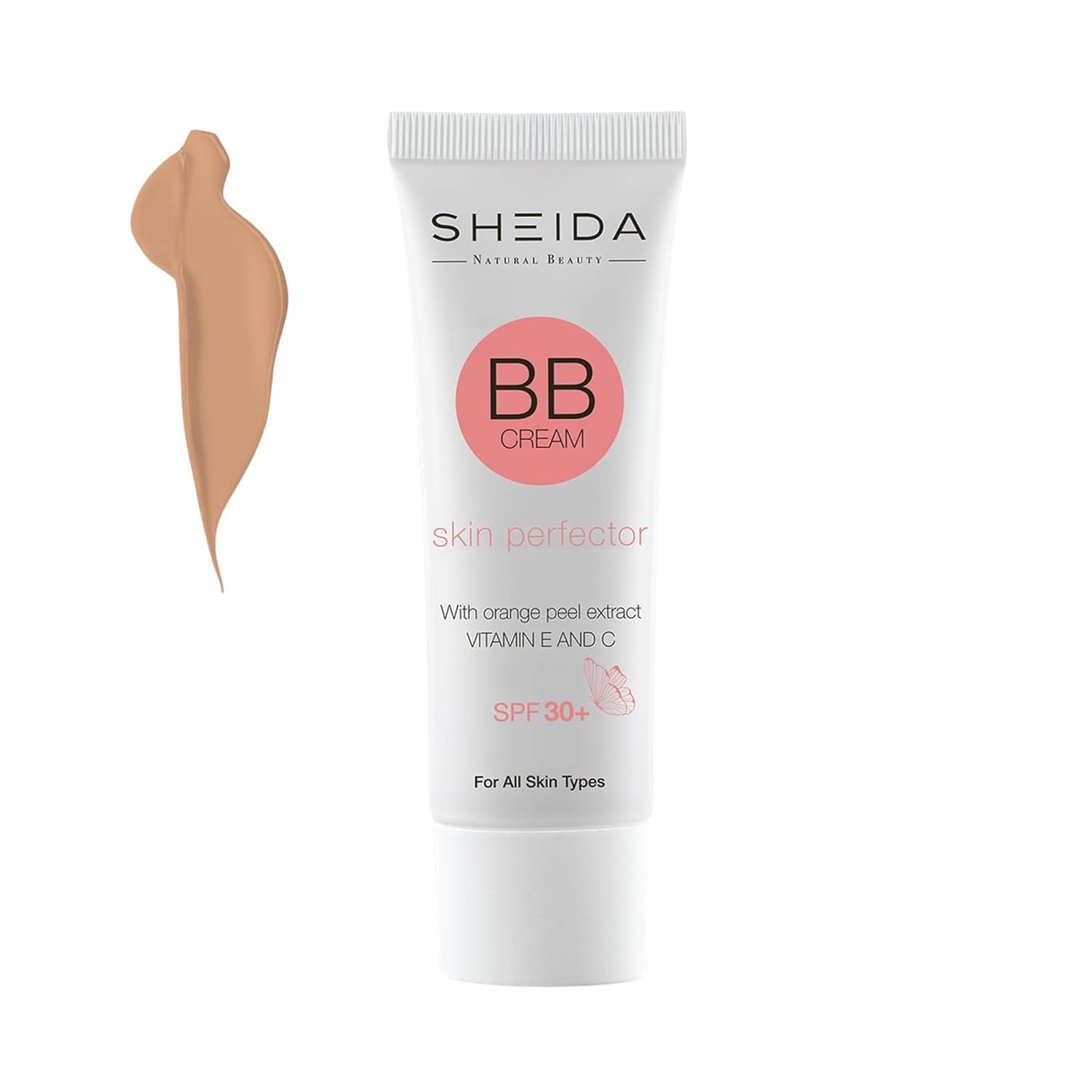 Sheida BB Krem SPF 30+ – Yüksek Kapatıcı, Mat İpeksi Bitiş, Cilt Tonu Eşitleyici, Uzun Süre Kalıcı, Vitamin C & E İçerikli 50 ml - Light Renk