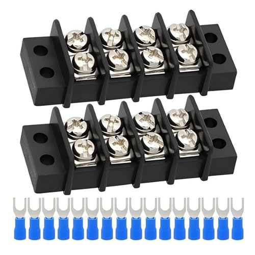 2 blocchi a vite a doppia fila a 2-12 pin con barriere isolate per una connessione elettrica sicura