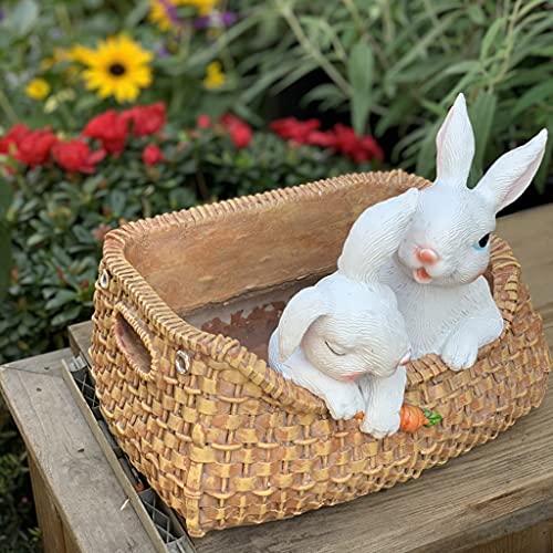 Sculpture lapin ZXQUEGF haute simulation pour pot de fleurs design