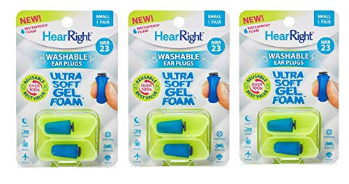 SleepRightHearRight Ultra Soft Ear Plugs (3-Pack) Small