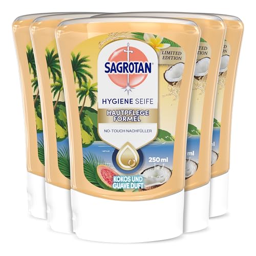 Sagrotan No-Touch Nachfüller Hawaii Sunshine Limited Edition – Für den automatischen Seifenspender – 5x250ml