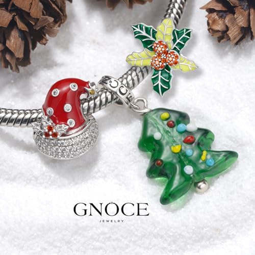 Image of GNOCE Christmas Charm Silver Plated & Sterling Silver Bracelet Gift