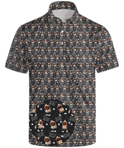 Polo golf homme imprime coton Medium