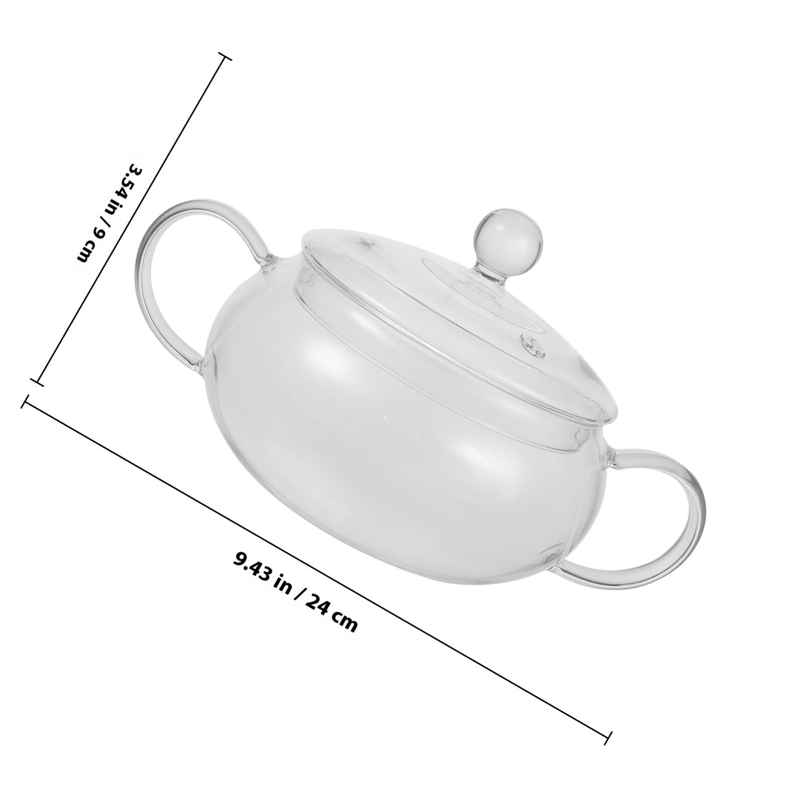 Ciotola in Vetro Coperchio per Latte e Alimenti per Bambini, Design Ergonomico, Resistente al Calore, per Cucina e Uso Domestico