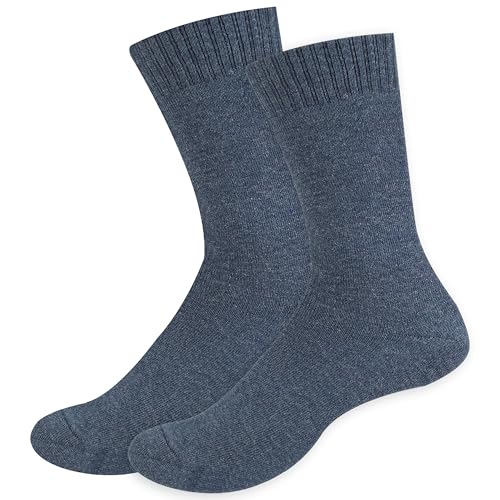 Image of SWAGR Thermal Woolen Winter Calf Length Socks for Men Thick Terry Towel Cushion Socks, Free Size, Pack of 5, Multicolour