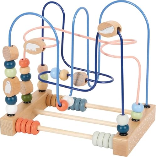 Small Foot Motorikschleife „Arctic“ aus FSC® 100%-zertifiziertem Holz, Motorikspielzeug für Kinder ab 1 Jahr, 12442