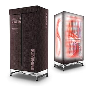 Asciugatrice Portatile – Asciugatrice Elettrica Pieghevole A 2 Livelli Stendibiancheria Riscaldatore Asciugatrice Rapida Armadio Timer Automatico Digitale Per Appartamenti Dormitori Lavanderia,1000W