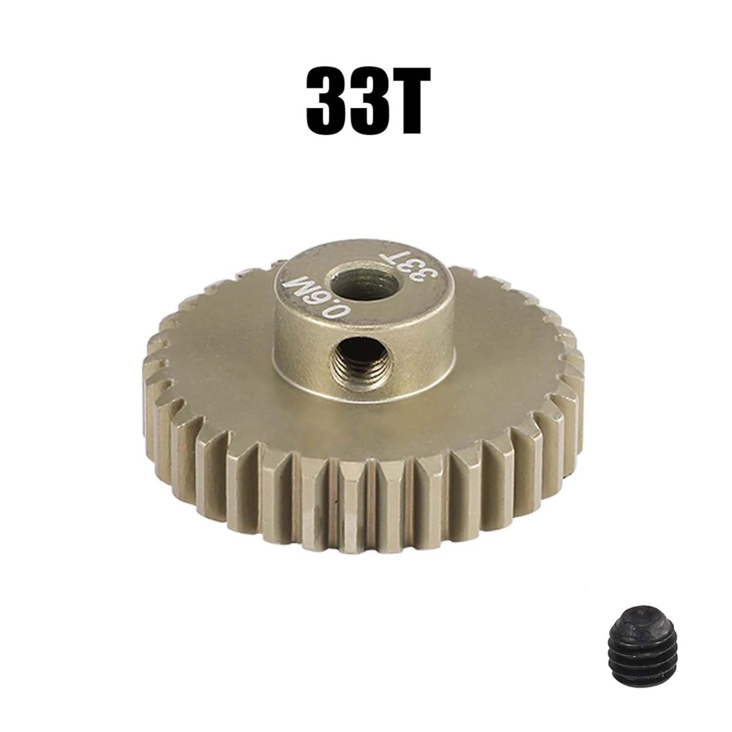 M0.6 3.175mm 7075 Aluminum Alloy Motor Gear 13T 14T 17T 19T 20T 22T 26T 28T 30T 33T Metal Pinion 1/10 RC Car Parts 1Pcs ﻿(3PCS 31T 32T 33T)