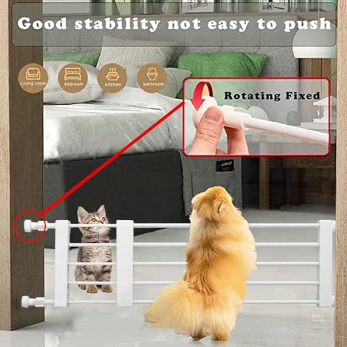 Barrière pour animaux de compagnie multifonction rétractable et stable