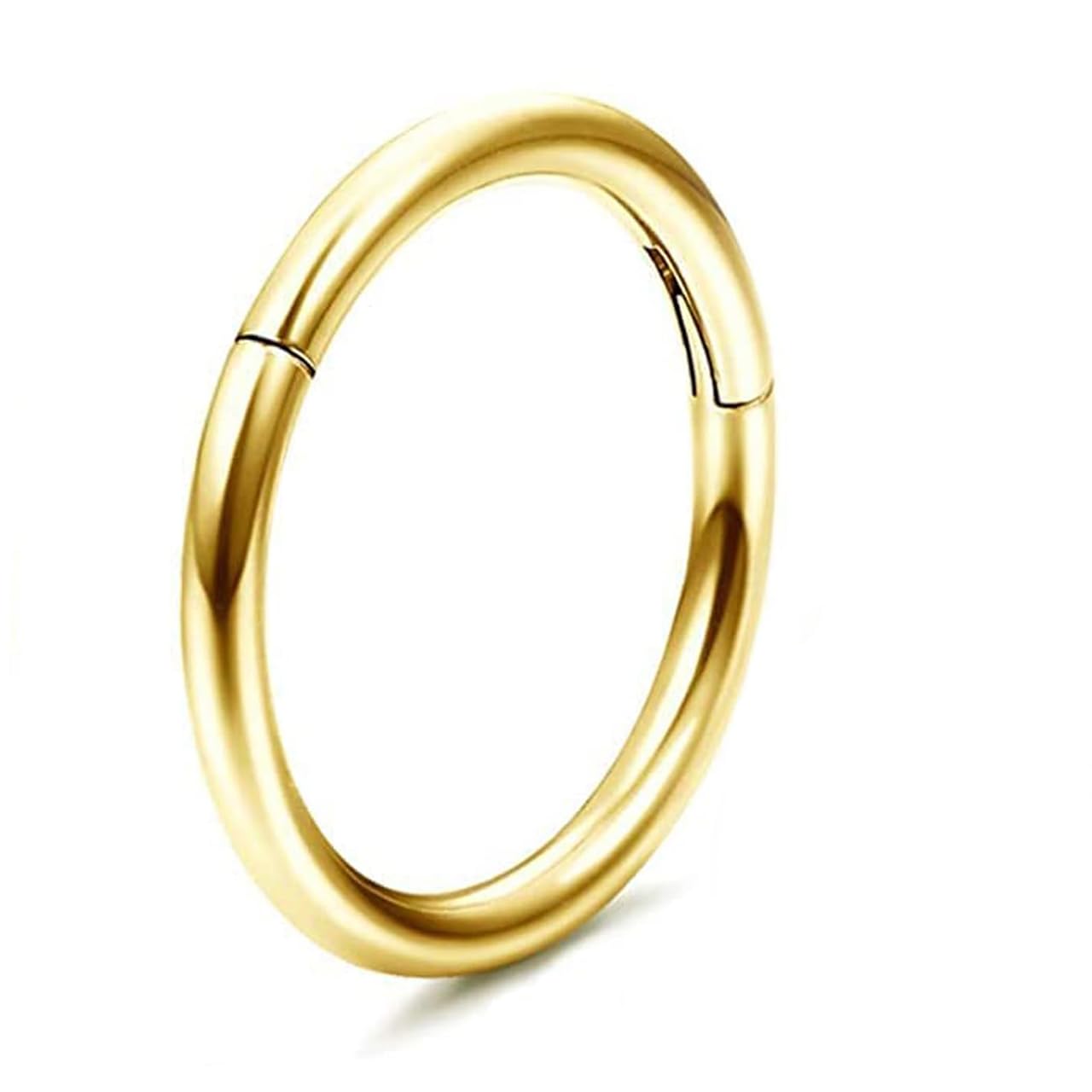 G23 Titanio Hipoalergénico Anillo de la Nariz Septum Helix Cartílago 14G 16G 6MM 8MM 10MM 12MM