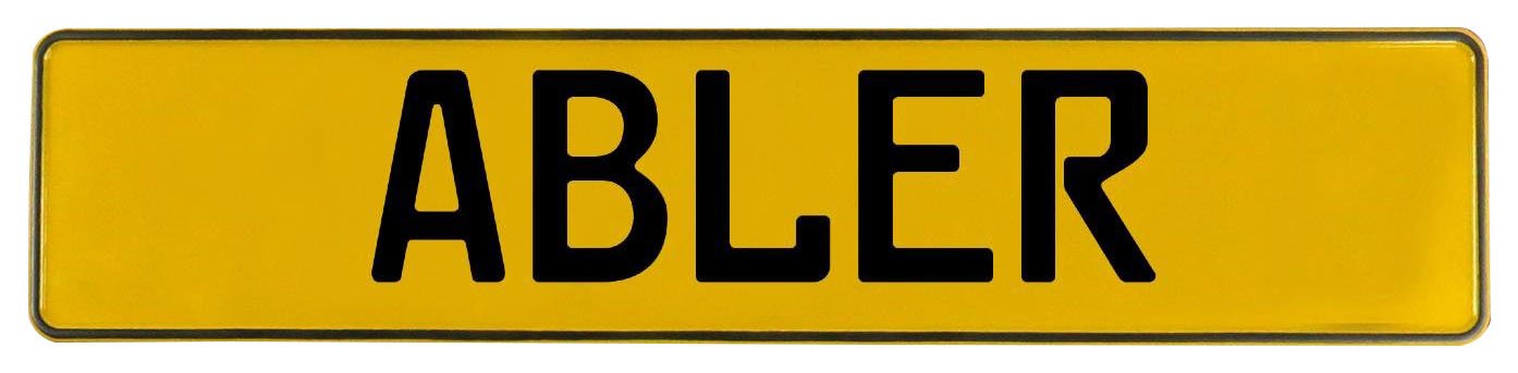 Vintage Parts 582656 Wall Art (Abler Yellow Stamped Aluminum Street Sign Mancave)