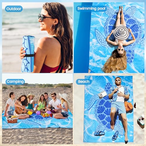 KUOGAS Strandtuch XXL 200x145 cm,Groß Schnelltrocknendes Mikrofaser Handtuch, Sandfrei Badetuch,Stranddecke Damen strandhandtuch
