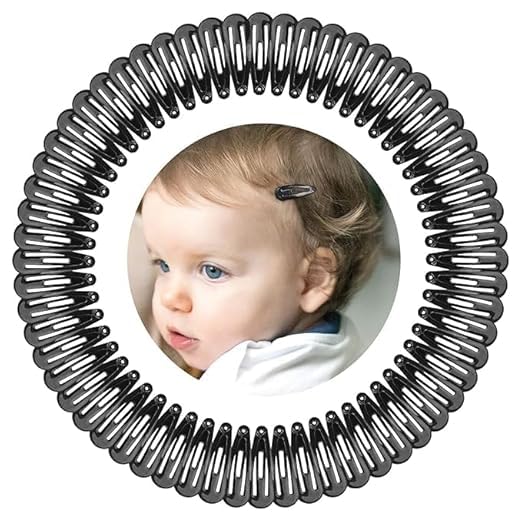 DICHOT 1Inch Black Snap Hair Clips Small for Girls, Baby Infant 3cm Candy Color Hair Clips Barrettes for Toddlers Hair Accessories (PACK OF 60)