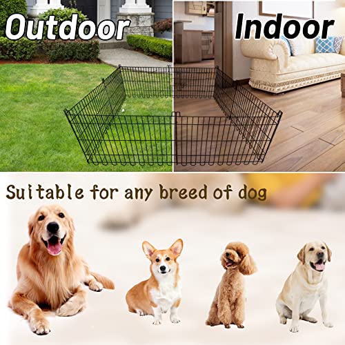 Muyg Foldable Metal Dog Playpen, Portable Pet Pen Puppy Exercise Pens 8 Panels Small/Medium Dogs Fence For Yard Indoor&Outdoor Rv Travel Camping With Doors For Cat Rabbit  Hedgehog #TOP3