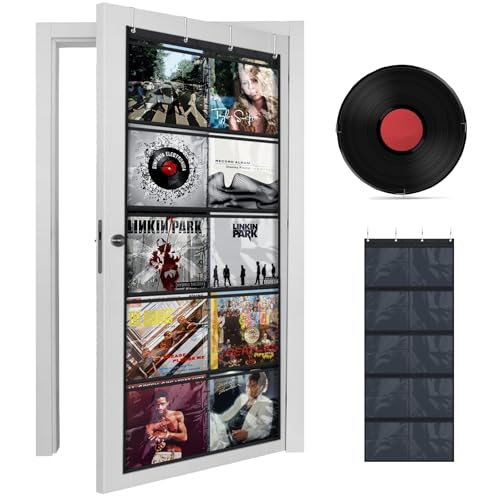 Lukeline Portable Vinyl Record Frame, 12-inch Vinyl Door Hanging with