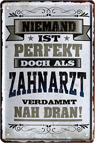 WOGEKA ART Retro Blechschild - Niemand ist perfekt, doch als