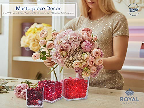 Royal Imports PL444 Flower Acrylic Vases Cubes thumb #2