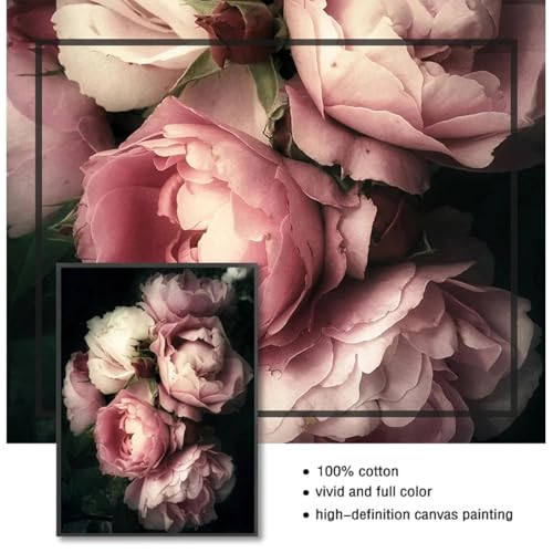 Fleurs art mural vintage pivoine pour un salon romantique - 5