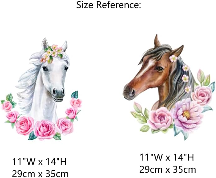 Miniatura 4 de Calcomanías de pared de caballo grandes para decoración de dormitorio de niñas, calcomanías de pared para habitación, habitación de los niños,