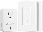 DEWENWILS Remote Control Outlet Wireless Wall Mounted Light Switch, Electrical Plug in on Off Power Switch for Lamp, No Wiring, Expandable, 100 Feet RF Range, ETL Listed