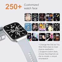 Smartwatch Herren Damen, 1.96" Smart Watch Bluetooth Anrufe, Fitnessuhr Herzfrequenz Schlafmonitor Schrittzähler Uhr, 113+ Sportmodi Sportuhr, IP68 Wasserdicht Fitness Tracker für iOS Android, Grau – Ansicht 2