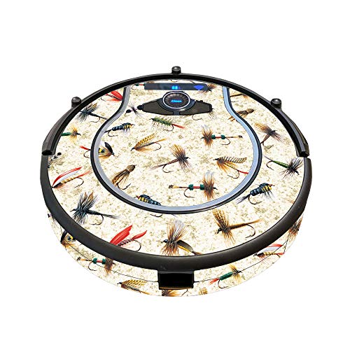 Image of MightySkins Skin Compatible with Shark Ion Robot 750 Vacuum Minimal Coverage - Fishing Flies | Protective, Durable, and Unique Vinyl wrap Cover | Easy to Apply, Remove | Made in The USA