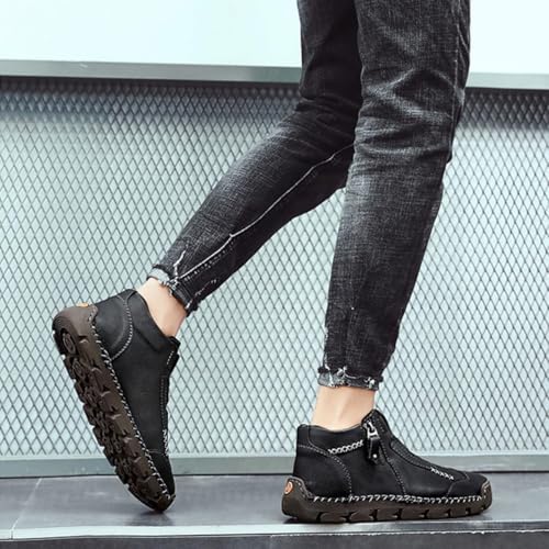 Matufit Shoes for Men,Men's Genuine Leather Waterproof Non-Slip Fashionable Orthopedic Loafers 5