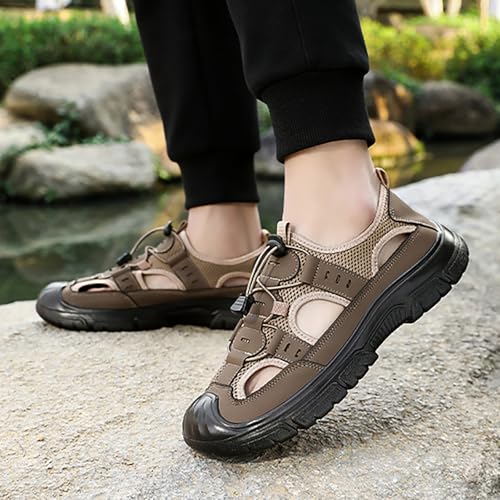 Men's Sport Hiking Sandals Outdoor Hiking Closed Toe Outdoor Athletic Walking Sandal for Lightweight Summer Beach Water Shoes3