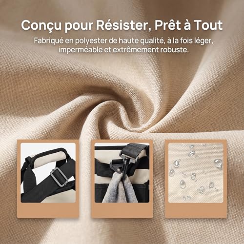 Sac à outils robuste multi-poches MagiDeal pour rangement de lavage auto